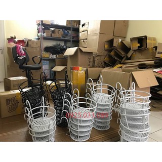 10 giỏ treo hao ban công+10 chậu hoa giá rẻ