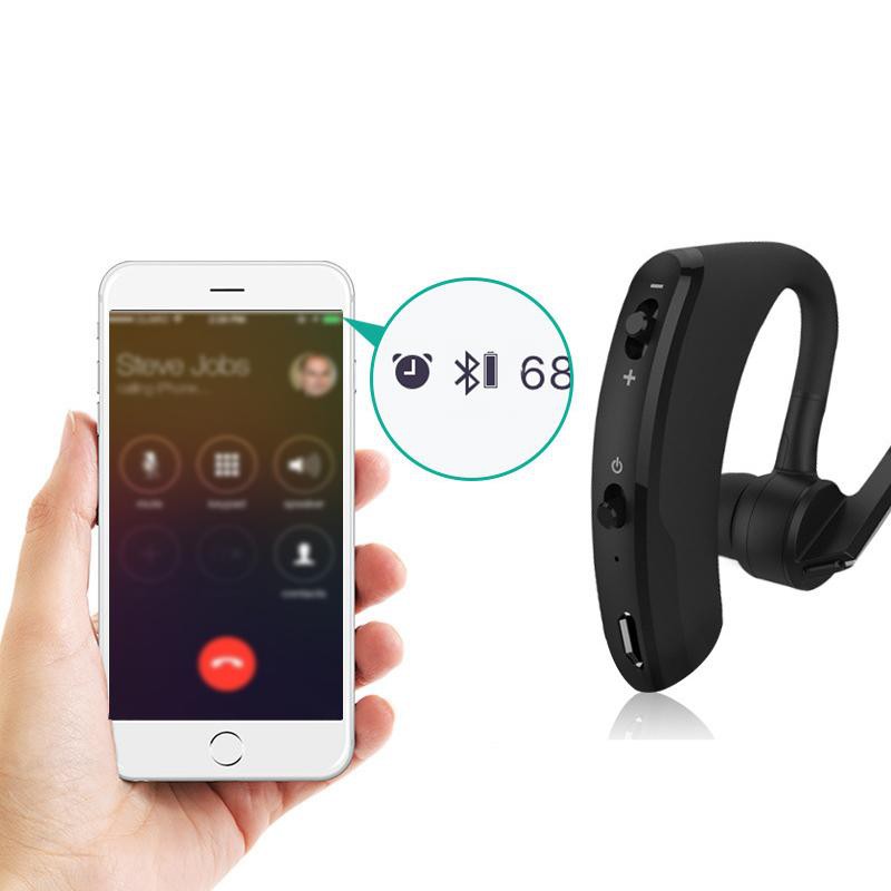 Tai nghe Bluetooth V8 kết nối bằng giọng nói (Đen)