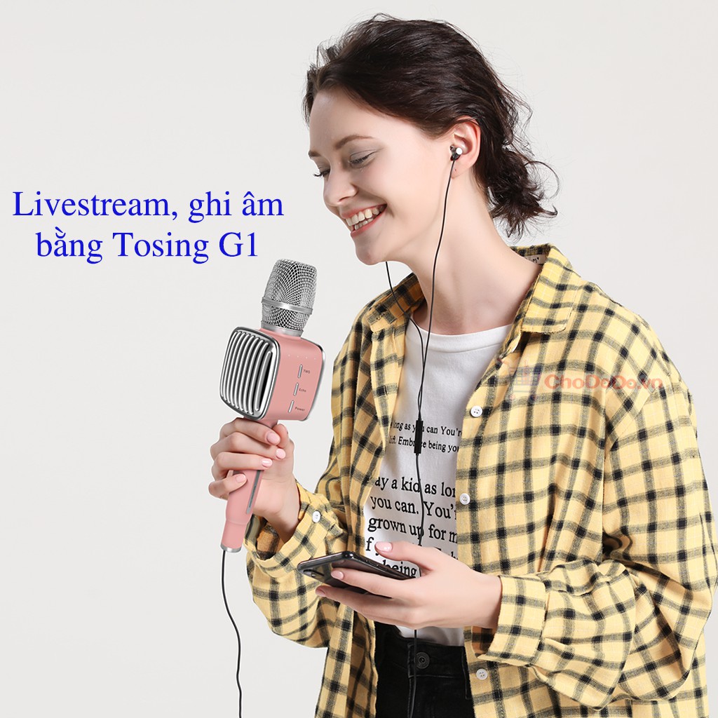 Micro Karaoke Bluetooth Tosing G1 - Phiên bản mới nhất có thể hát Livestream trên Facebook, Bigo, iKara