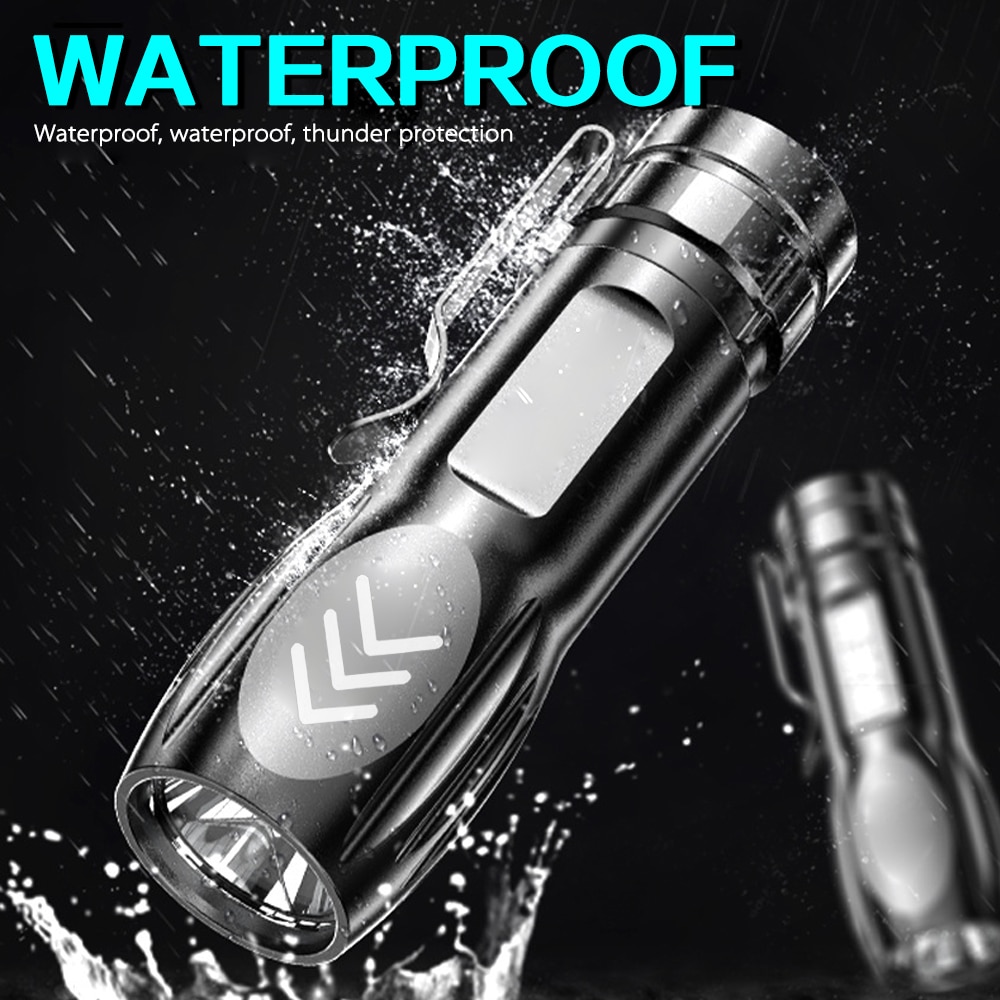 Đèn Pin Mini Siêu Sáng 30000lm Sạc Usb Dùng Cho Cắm Trại