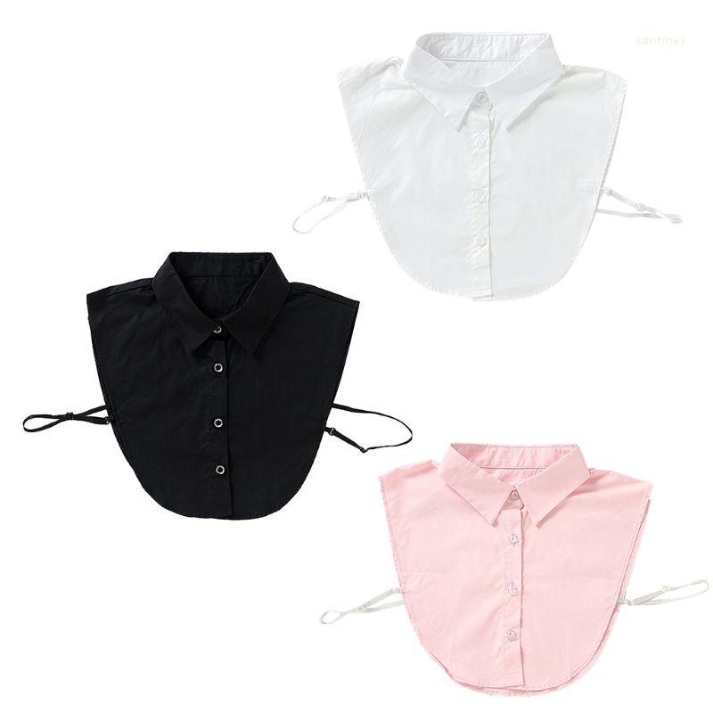 Cổ áo giả bằng cotton màu sắc đơn giản dành cho nữ