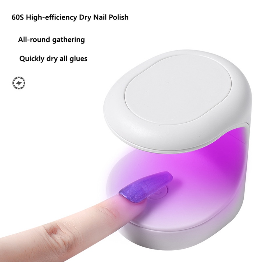 Máy Sấy Khô Sơn Móng Tay Bằng Tia UV Mini Có Đèn Led Tiện Dụng DIY
