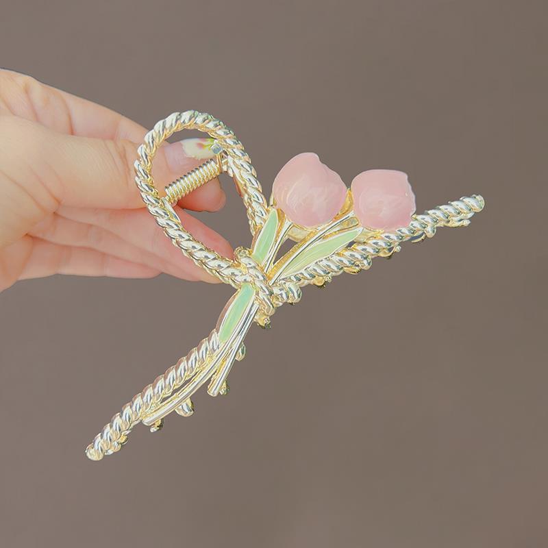 Kẹp Tóc Hình Cá Mập Bằng Kim Loại 2022 Kích Thước Lớn Phong Cách Mới Cho Nữ