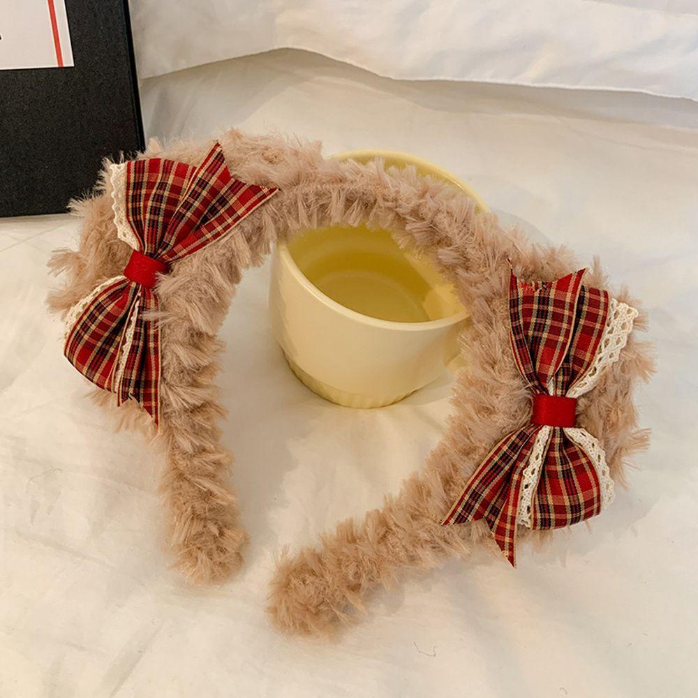 Băng Đô Cài Tóc Tai Gấu Bông WMES15H Thiết Kế Đơn Giản Dễ Thương Thời Trang Cho Bé Gái