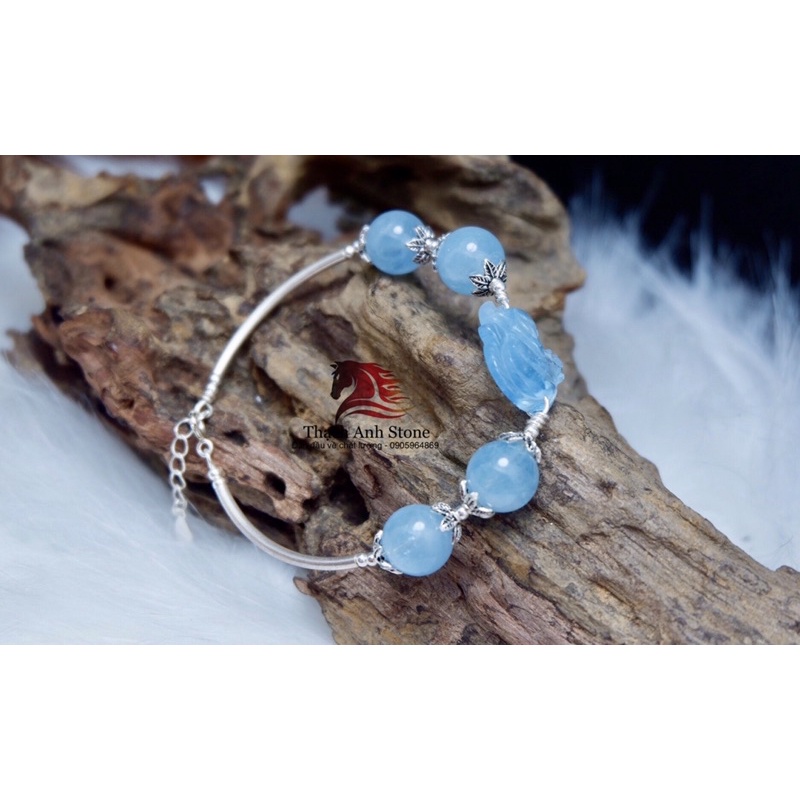 Vòng tay hồ ly xanh aquamarine