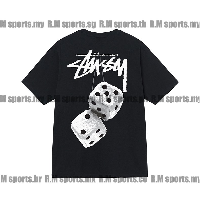 Stussy Áo Thun Ngắn Tay In Hình Xúc Xắc Cá Tính