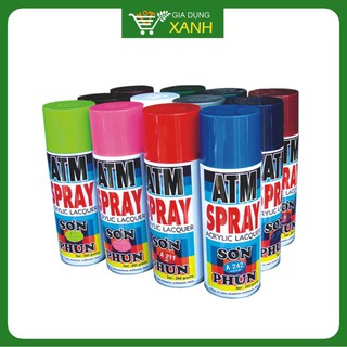 Sơn xịt ATM màu đen mờ A212, 400ml
