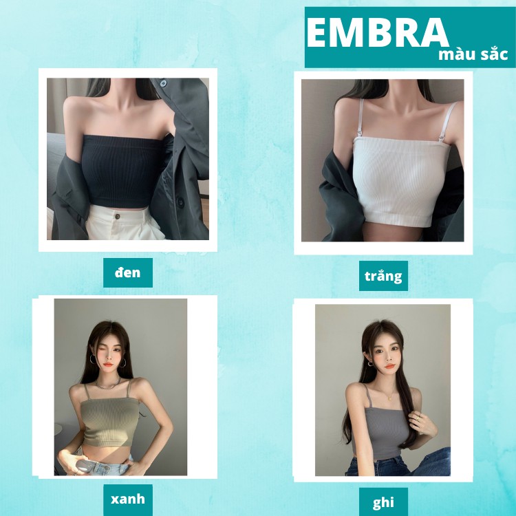 Áo lót nữ bra không gọng cao cấp hai dây điều chỉnh dài ngắn chất liệu cotton thoáng mát tôn vòng một mã EBALB02