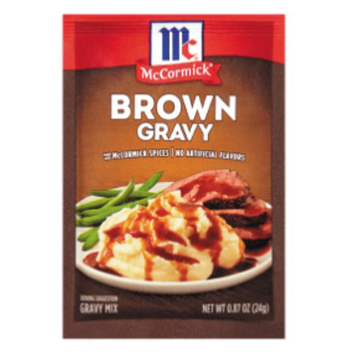 Bột sốt, chấm thịt nướng, rau củ xào Brown Gravy của McCormick