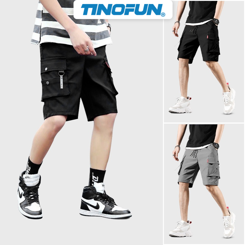 Quần short nam nam nữ Unisex kaki TINOFUN Quần đùi nam MK I dáng lửng túi hộp  có chun co giãn cho mùa hè 5 màu