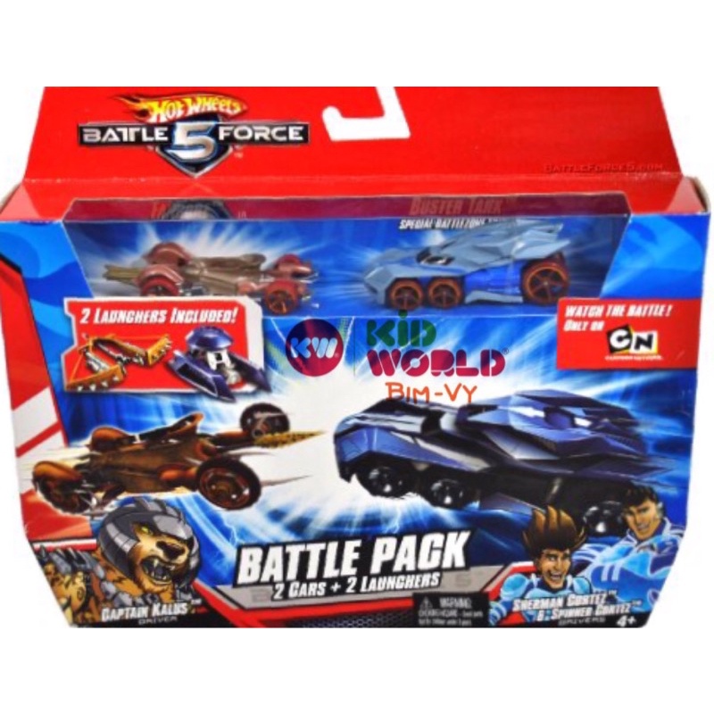 Xe mô hình Hot Wheels Battle Force 5 Series Battle Pack Buster Tank P6791.