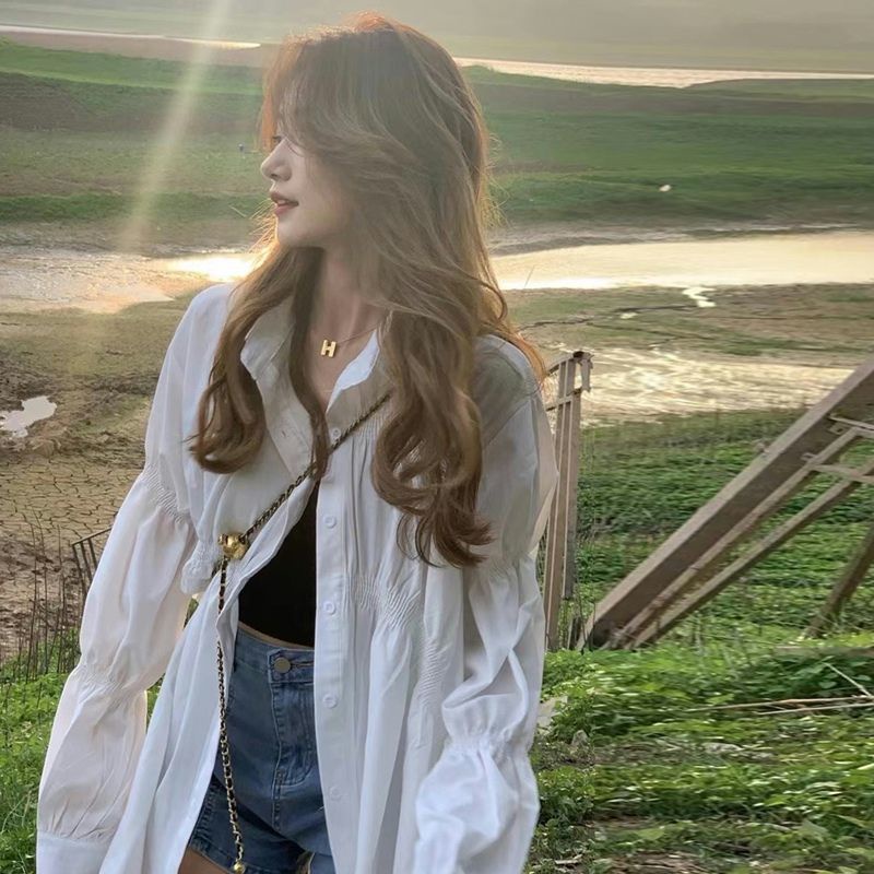 Áo Sơ Mi Dài Tay Thiết Kế Thanh Lịch Cho Nữ