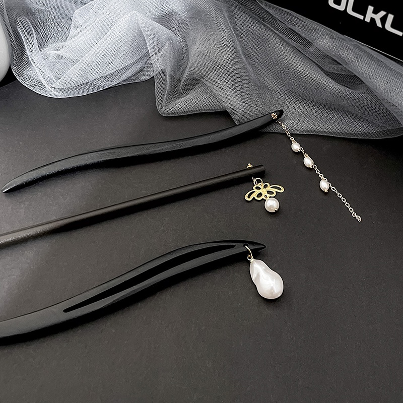 Trâm Cài Tóc Gỗ Mun Cao Cấp Phong Cách Retro Thời Trang Cho Nữ