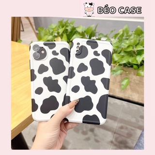 Ốp lưng iphone imd bò sữa trắng đen chống ố bẩn bảo vệ camera