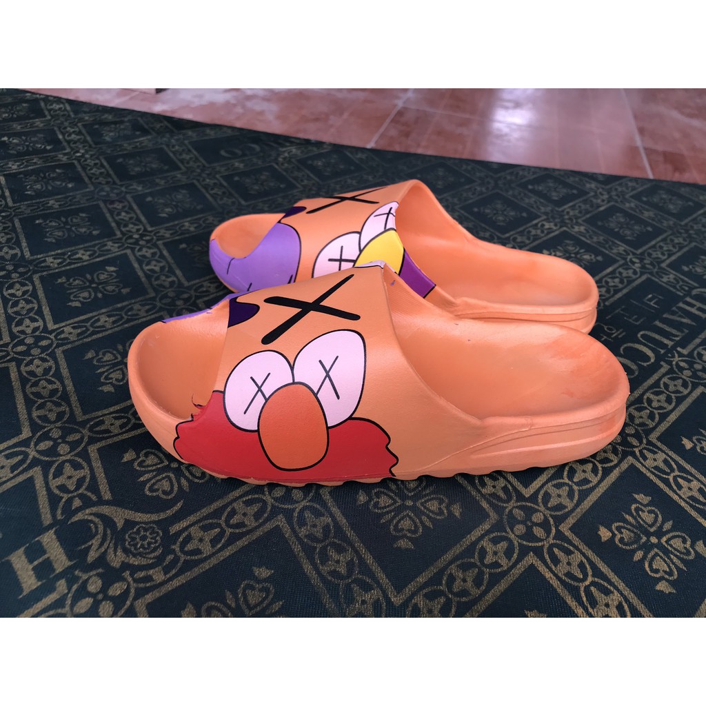 Dép bánh mì quai ngang họa tiết NEW - Dép YZ Slide siêu nhẹ - V19