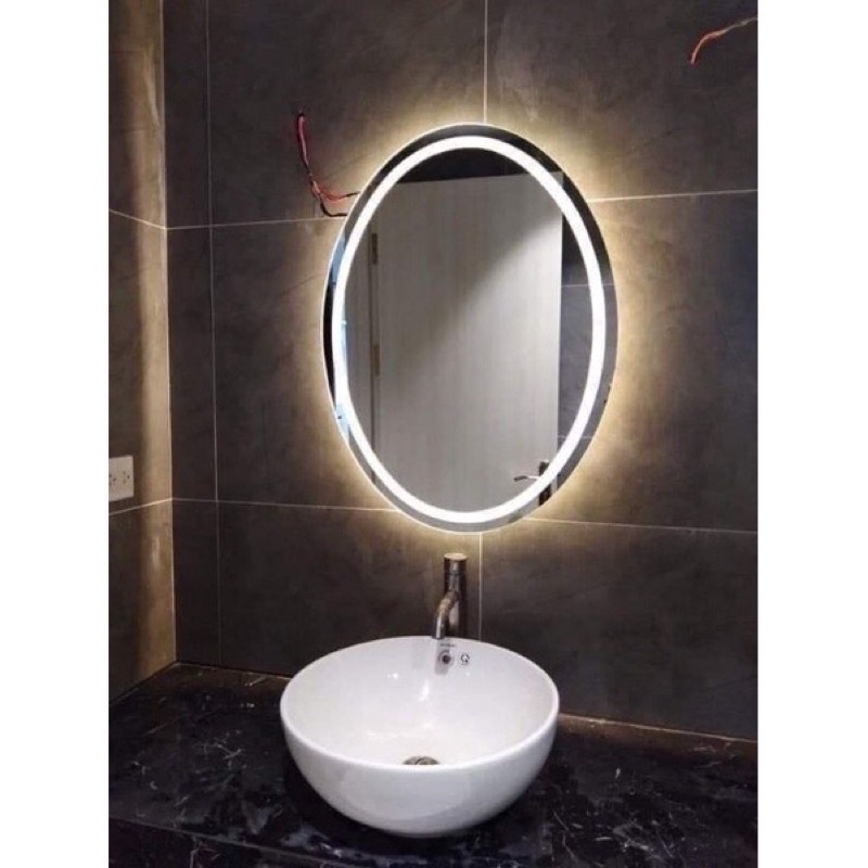 Gương ELIP treo tường LED trắng,vàng