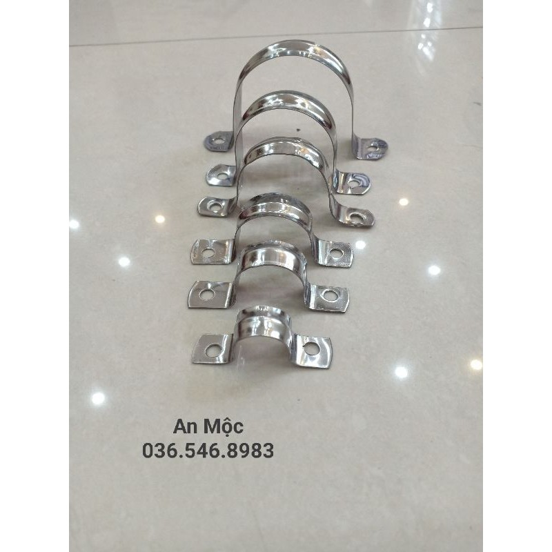 [AN MỘC] 100 cái đai ôm ông nước inox, cùm ôm ống nước size 21-110