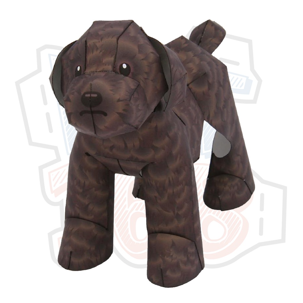 Mô hình giấy động vật cute Chó Toy Poodle