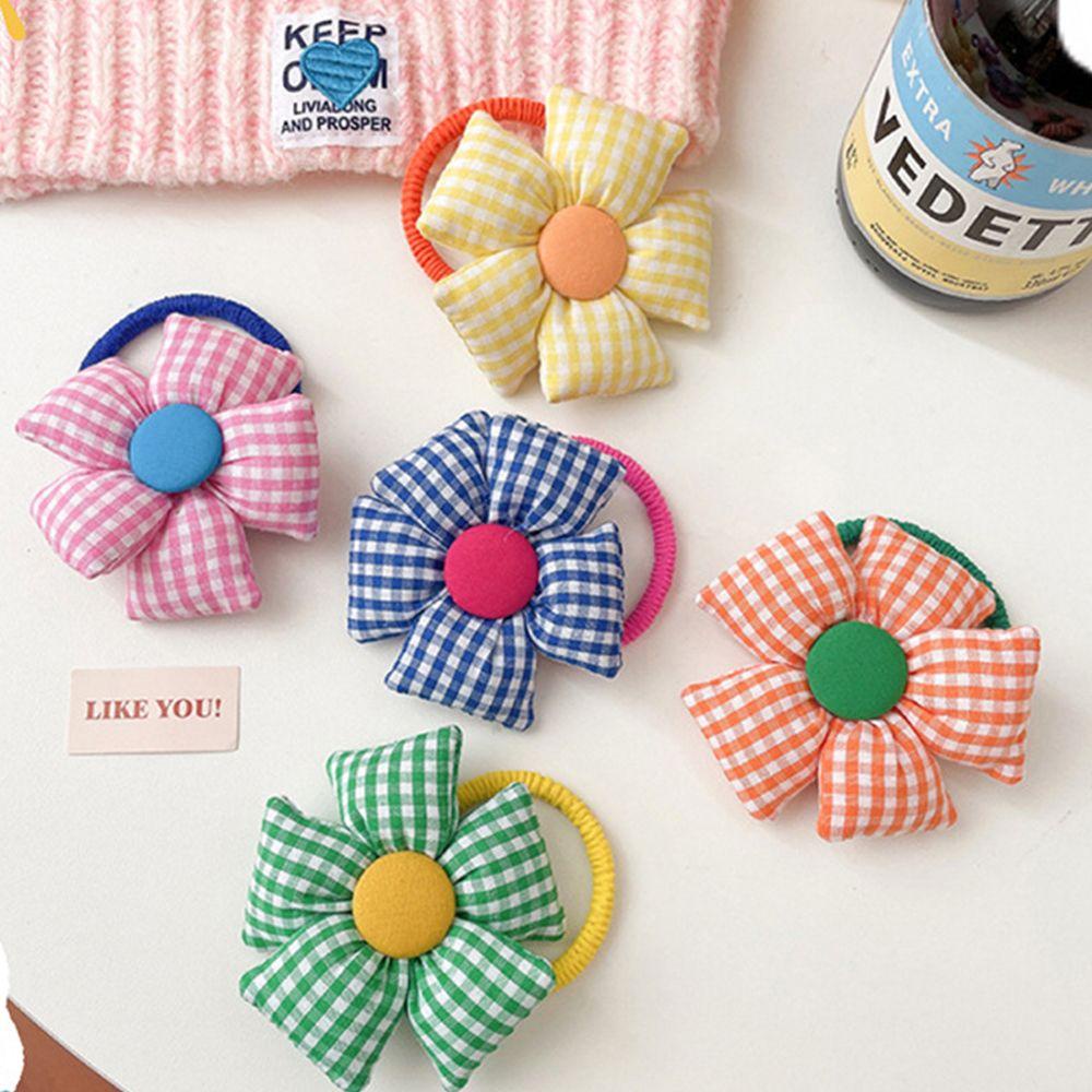 Dây Buộc Tóc Cao Su Họa Tiết Sọc Caro Phong Cách Cổ Điển Thời Trang Cho Nữ