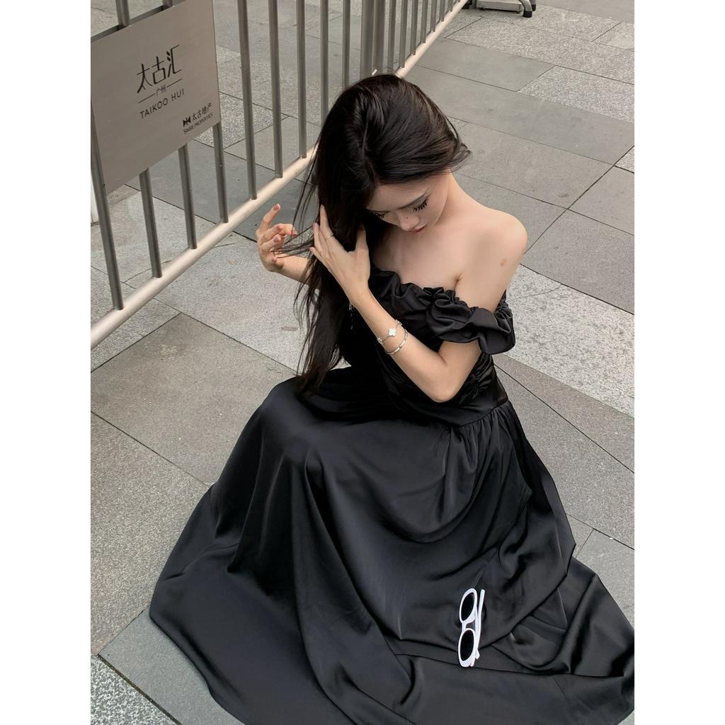 Set Áo Thun Lệch Vai + Chân Váy Dài Cao Cấp Thời Trang Dành Cho Nữ