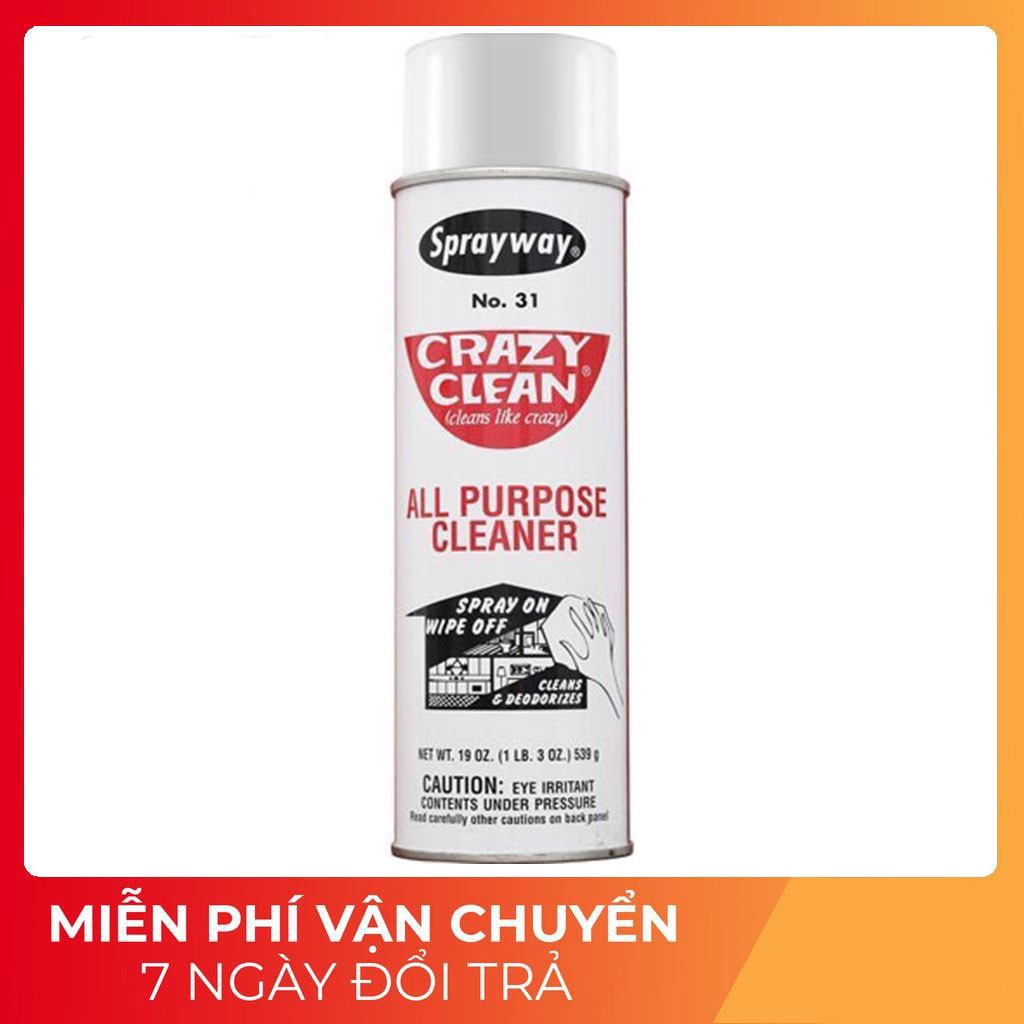 Chai xịt chất tẩy đa năng Sprayway Crazy Clean No.31 - 539g
