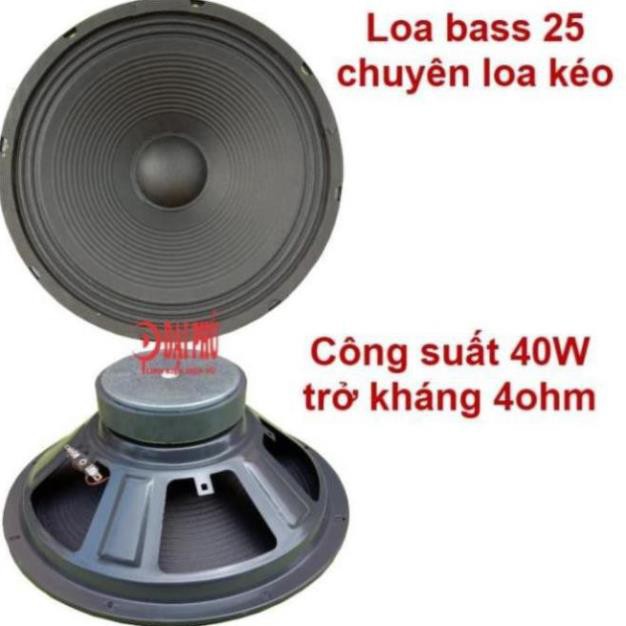 Loa bass 25 2.5 tấc 10inch cho loa kéo công suất 40W 4Ohm cho mạch loa kéo (1 cặp)