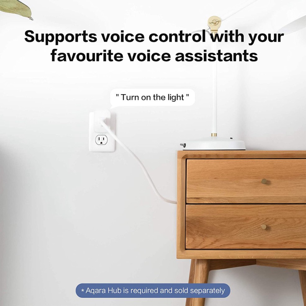 Ổ cắm điện thông minh tiêu chuẩn Mỹ Aqara Smart Plug (US) ZNCZ12LM - Hàng Chính Hãng BH 12 Tháng