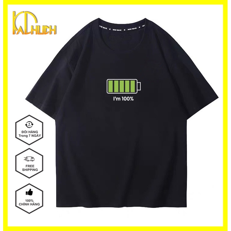 ÁO THUN NAM NỮ UNISEX TAY LỠ FORM RỘNG IN PIN 100