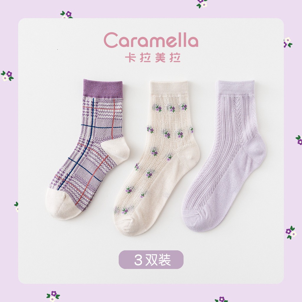 Tất cổ cao nữ Dễ thương Cute Nhật Bản Vớ cao cổ nữ Cotton In hình Hoạt hình Ulzzang Thu Đông Hàn Quốc