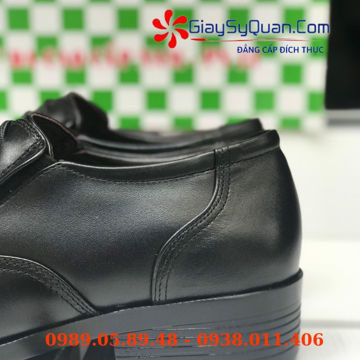 Giày tây nam công sở - Giày giày lười chất liệu da bò thật 100% cao cấp, Bảo hành keo đế 12 tháng Màu đen - Mã PN13A
