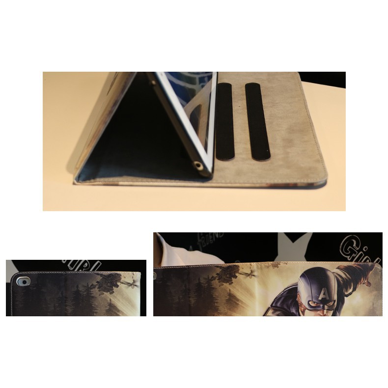 Bao da cao cấp in hình/logo các siêu anh hùng cho iPad Air 1 2 | BigBuy360 - bigbuy360.vn