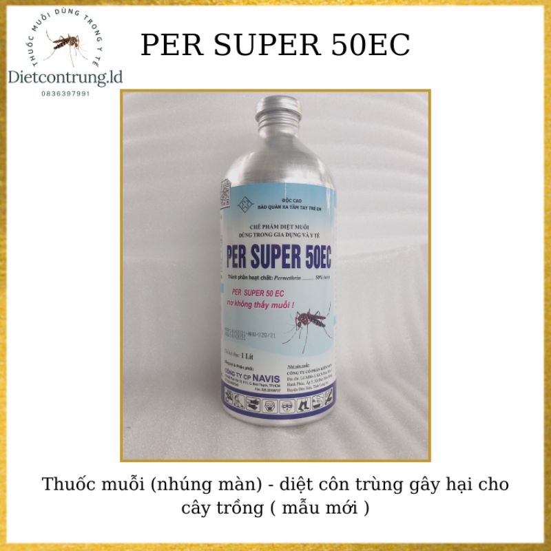 Chai nhôm PER SUPER (1000ml) - Thuốc diệt côn trùng, các loại gây hại cho cây trồng, chuồng trại