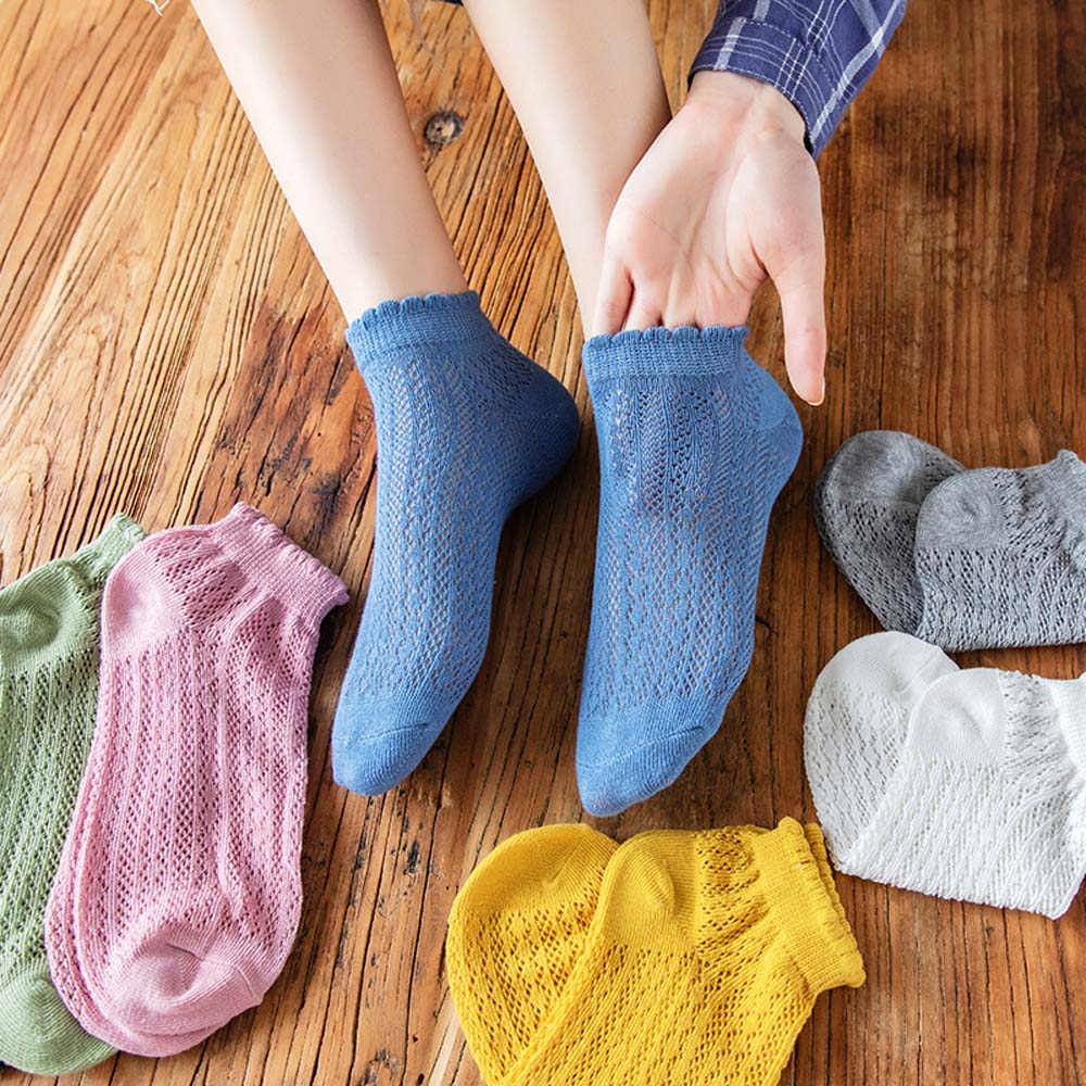 Đôi Vớ Cotton Thoáng Khí Nhiều Màu Thời Trang Cho Nữ
