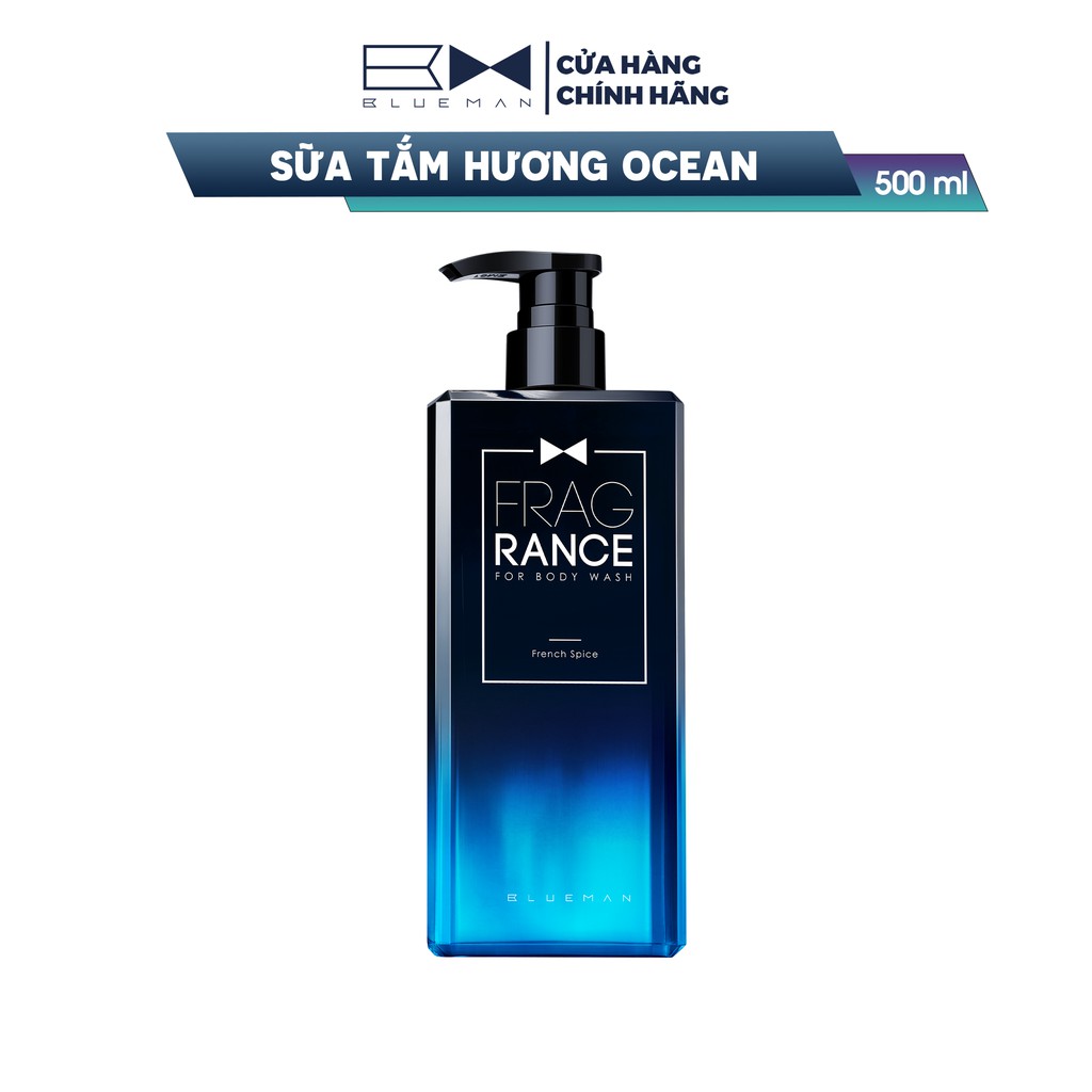 Sữa Tắm Nam BLUEMAN Hương Ocean Sảng Khoái Mát Lạnh Thơm Cực Lâu Trên Da 500ml ZL15020571