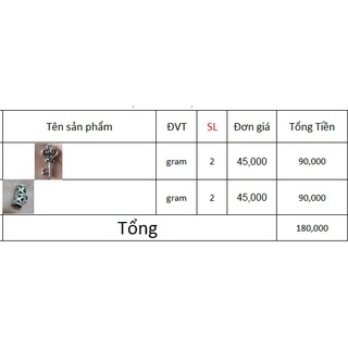Combo 400gram phụ kiện trắng - 180k