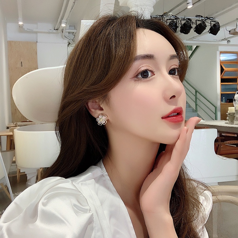 Bông Tai Mạ Bạc 925 Hình Bông Hoa Phong Cách Hàn Quốc Thời Trang Mùa Hè 2022