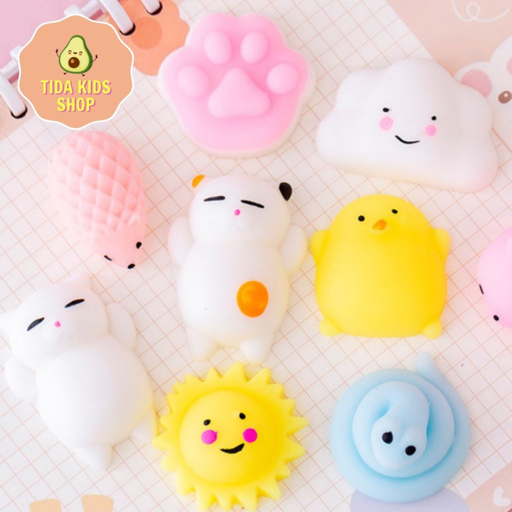 Thú Mochi Xả Stress, Đồ Chơi Thú Mochi Squishy Cute Dễ Thương Xua Tan Mệt Mỏi - Văn Phòng Phẩm TiDa Kids Shop Giá Rẻ