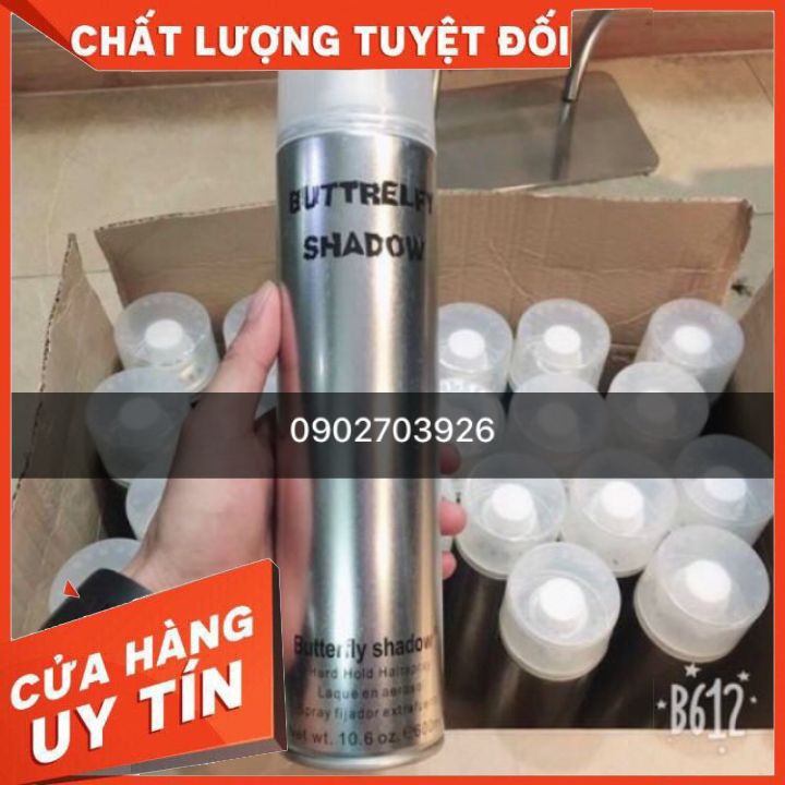 [chính hãng]  keo xịt tóc gôm xịt tóc  giữ nếp tóc  BUTTERFLY shadow 320ml và 600ml   giữ nếp vững chắc  chuyên  nghiệp