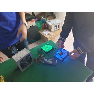 Fan Case 12" PC  15 Bóng Led ( Xanh Lá )