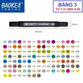 (P3) Bút Màu Marker Hai Đầu BAOKE MP2900 | 120 Màu