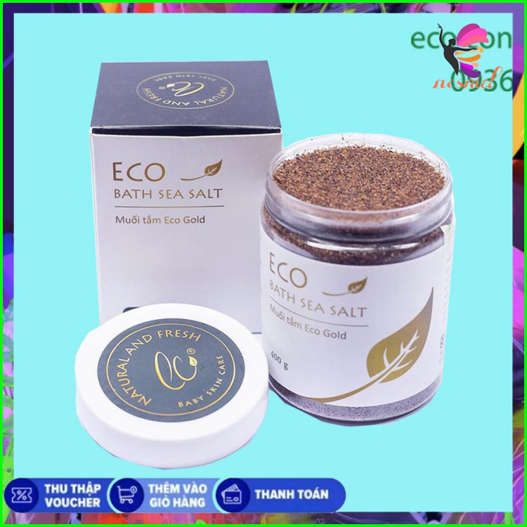 COMBO 2 MUỐI TẮM THẢO DƯỢC GOLD ECO 400G - AN TOÀN TUYỆT ĐỐI- LÀM SẠCH, KHÁNG KHUẨN, GIẢM MẨN NGỨA, RÔM SẢY, MỤN