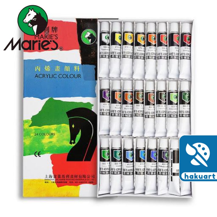 Bộ Màu Acrylic MARIE'S Set 12/18/24/36 Màu Tuýp 12ml - Họa Cụ Hakuart