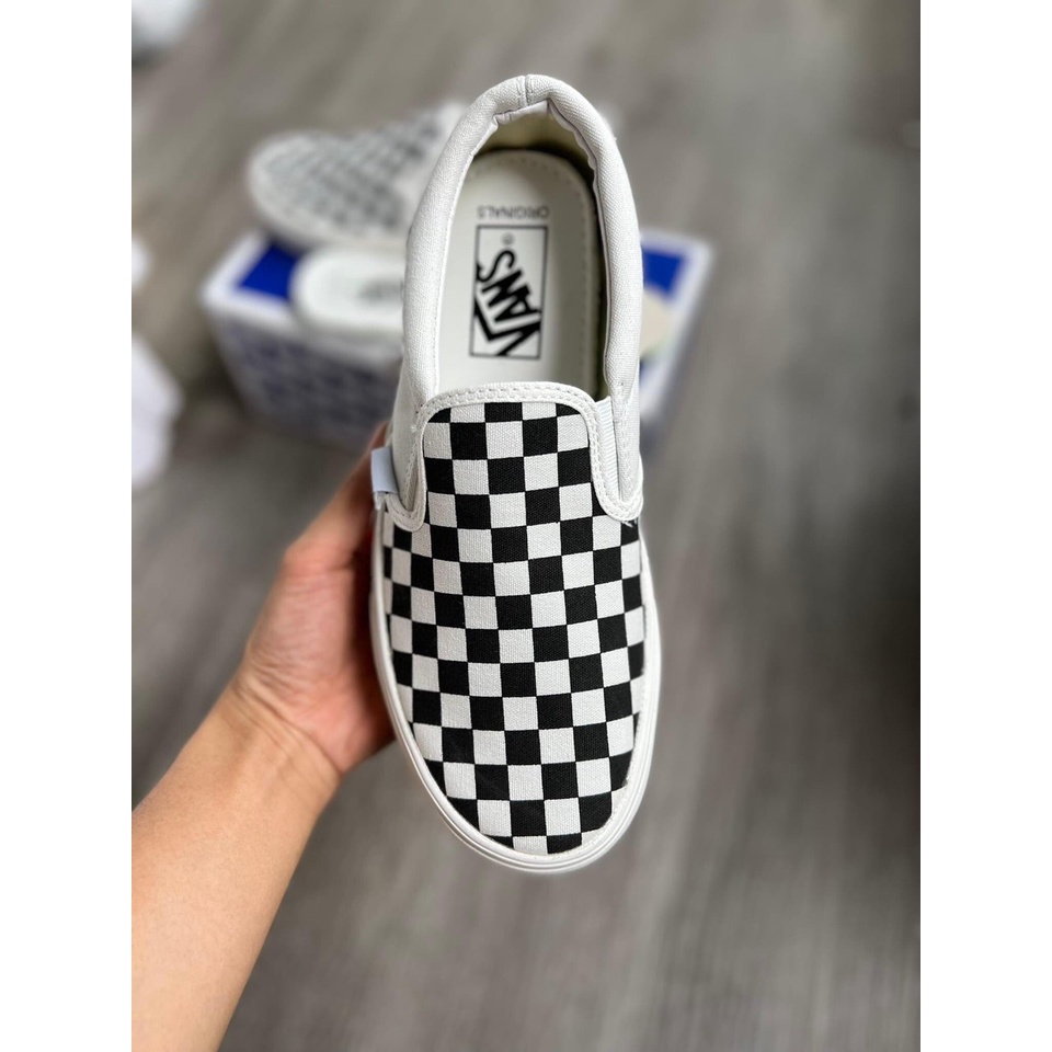 Giày 𝐕𝐀𝐍𝐒 Caro Vautl Slip - on , Giày Vans lười nam nữ siêu hot dễ phối đồ Full Box Bill