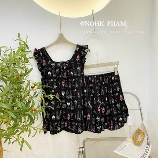 NOHK _ Bộ mặc nhà chất lanh lụa siêu mát. Size S M L
