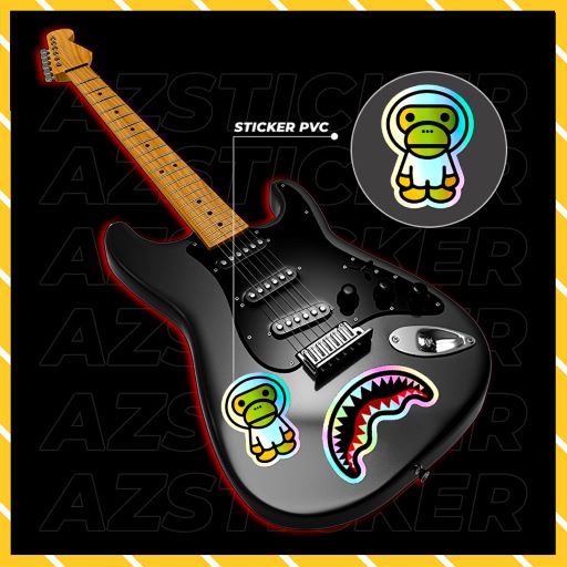 Sticker Bape Phản Quang 7 Màu Mã 5X - 10 | Hình Dán Laptop Cắt Sẵn Kích Thước 7 - 10 Cm