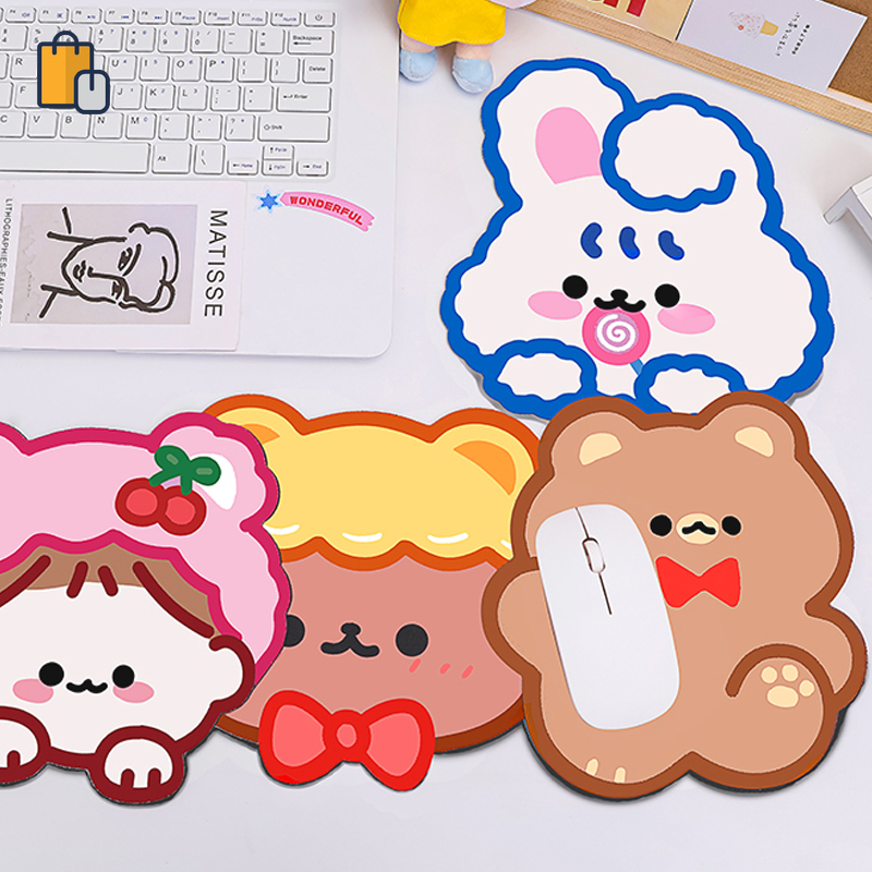 Miếng lót chuột máy tính bằng silicon chống trượt hình hoạt hình phong cách Hàn Quốc dễ thương