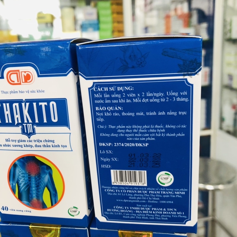✅ [Chính Hãng] Thakito hỗ trợ các triệu chứng đau nhức xương khớp, đau thần kinh toạ.