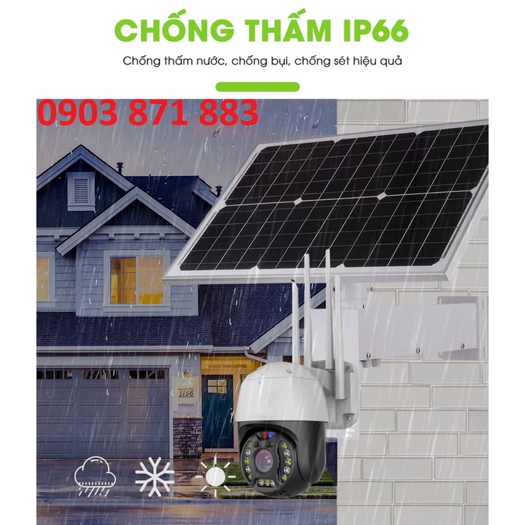 Camera năng lượng mặt trời JD-4020A1-4G 2.0MP - Camera giám sát 4G năng lượng mặt trời không dây 1080P HD