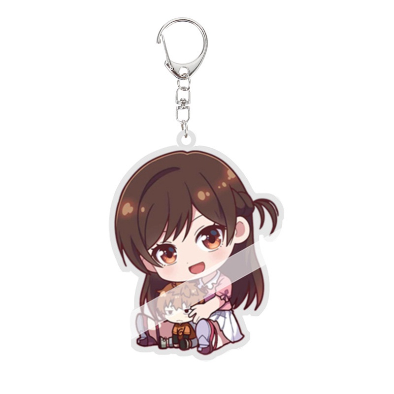 Móc khóa nhựa acrylic phong cách nhân vật hoạt hình Mizuhara Chizuru Sumi Ruka