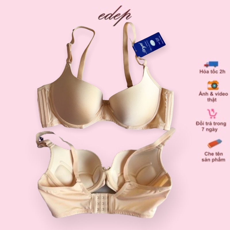 Áo ngực BoYa trơn có gọng mút kép mỏng dành cho người mập 003T